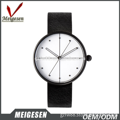 New Innovative Round crown long hands big dial men watch